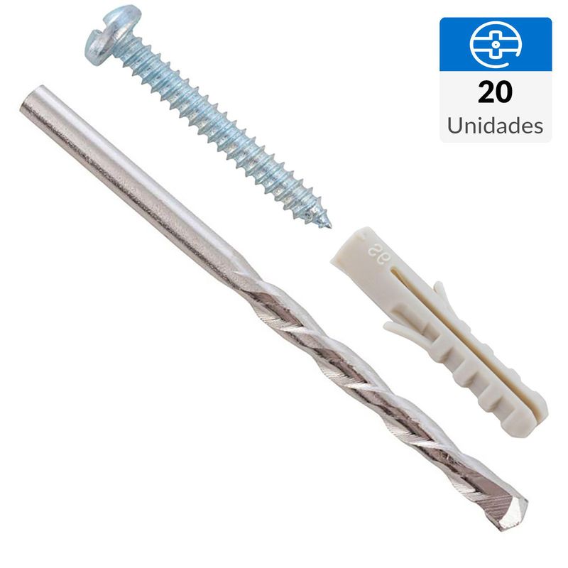 FIXSER - Tornillo Roscalata Cabeza Phillips Metal 1-1/4 " 8 mm 20 Unidades