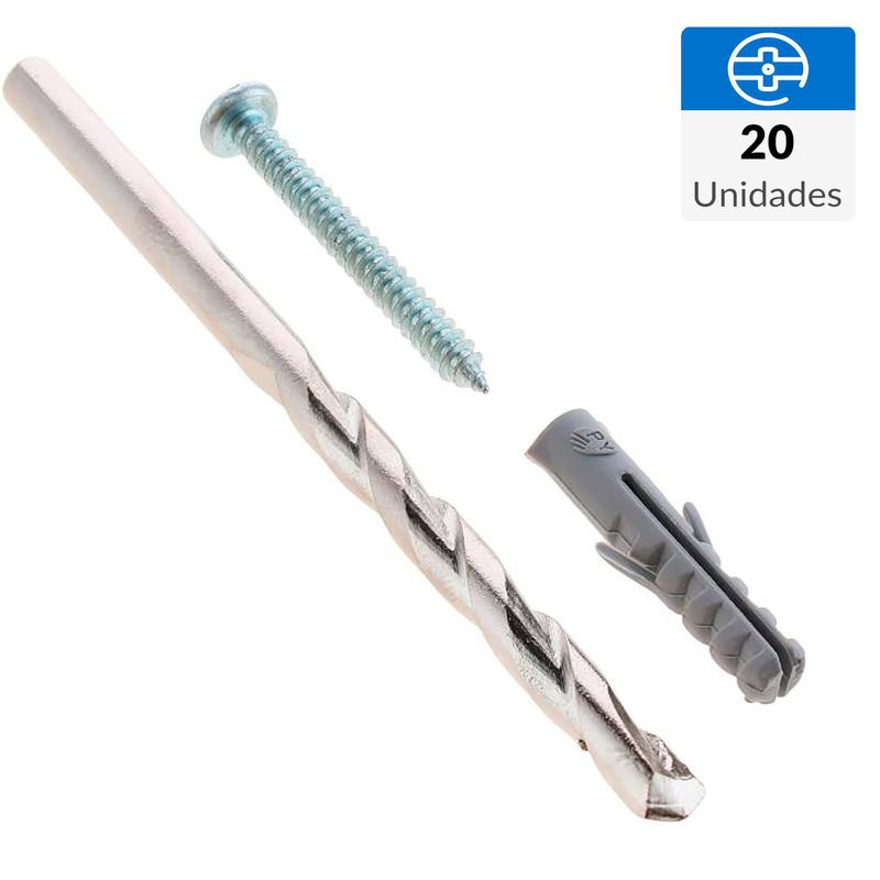 FIXSER - Tornillo Roscalata Cabeza Phillips Metal 1-1/2 " 8 mm 20 Unidades