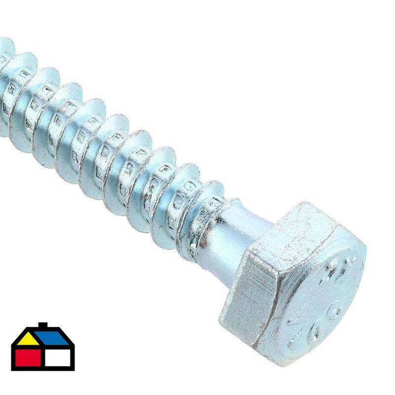 FIXSER - Tornillo Tirafondo Cabeza Phillips Metal 2 " 3/16 " 10 Unidades