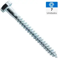 FIXSER - Tornillo Tirafondo Metal 2 " 1/4 " 7 unidad(es)