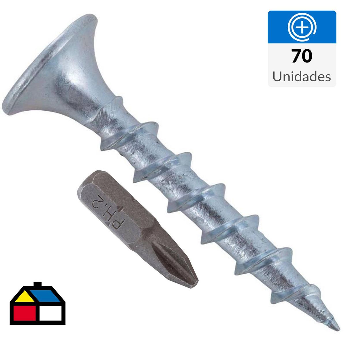 FIXSER - Tornillo Autoperforante Yeso-Cartón 1 " 6 mm 70 unidad(es)