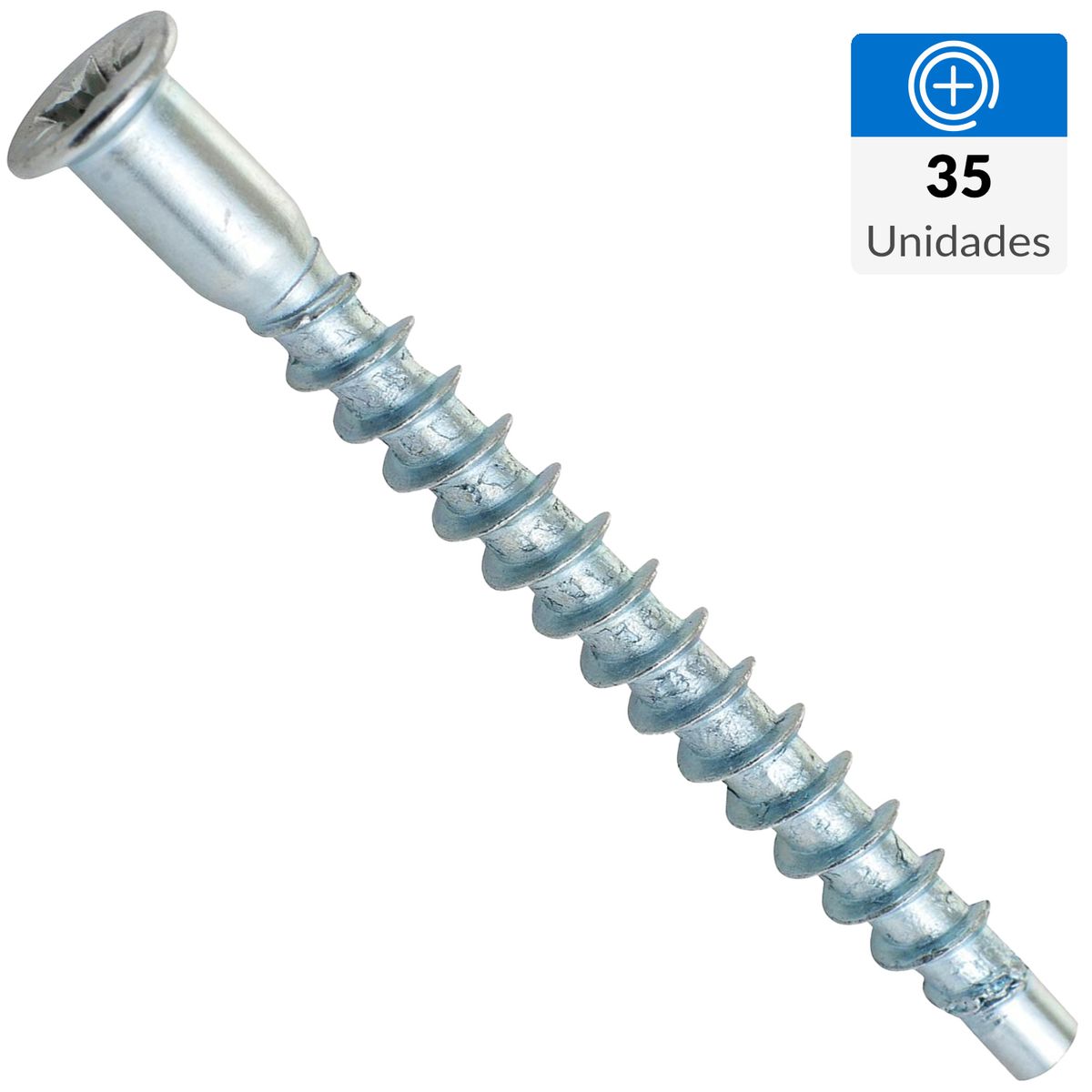 FIXSER - Kit de tornillos + tapas + punta + broca 3/16x2" 35 unidades