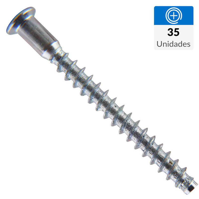 FIXSER - Kit de tornillos + tapas + punta + broca 3/16x2" 35 unidades