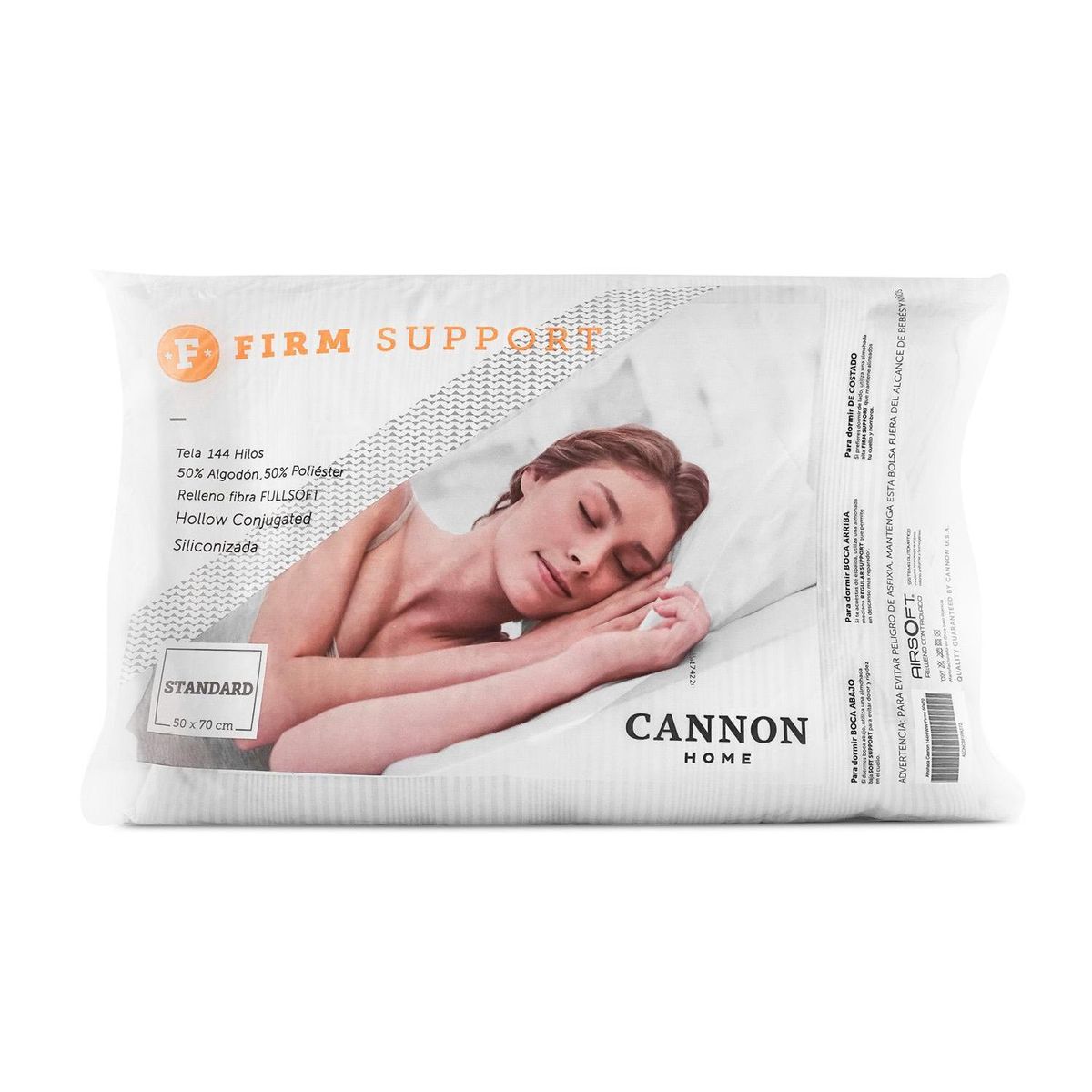 CANNON - Almohada de Fibra sintética para Dormir 50x70 cm