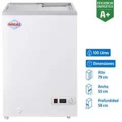 MAIGAS - Congelador Industrial Horizontal 100 Litros Blanco SD-100