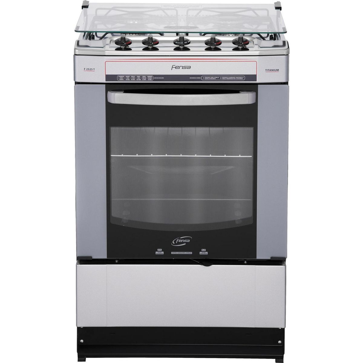 FENSA - Cocina a Gas 4 Platos Gris F2525T