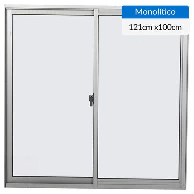 Ventana aluminio 121x100 cm monoltico mate corredera