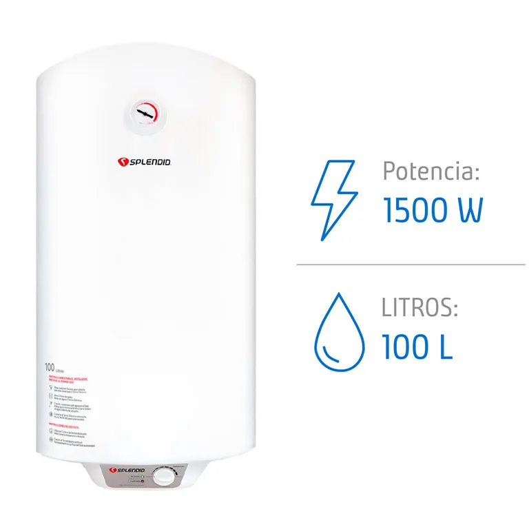 Termo Eléctrico 100 Litros 1500 W de Muro
