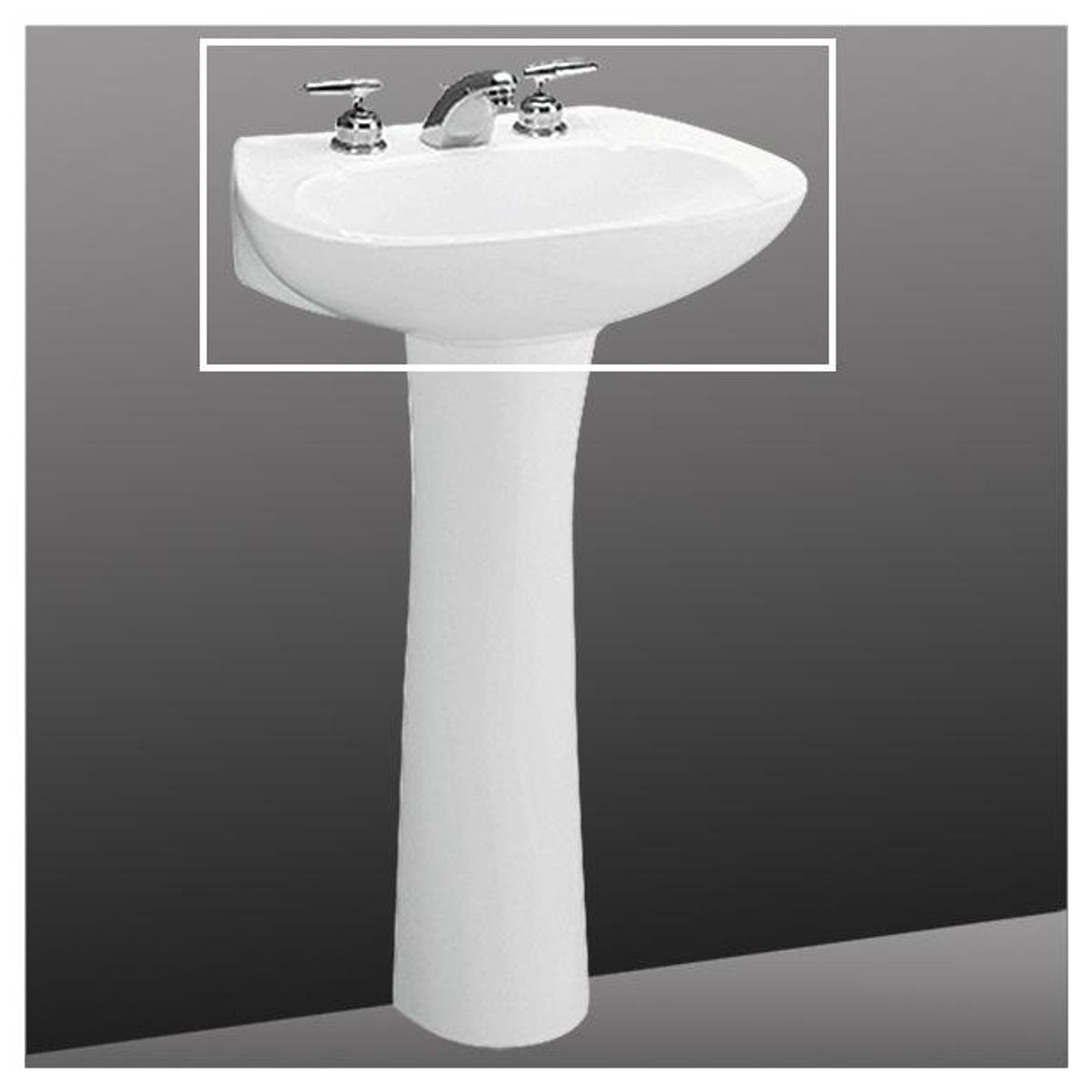 CORONA - Lavamanos de pedestal Máximo diseño contemporáneo