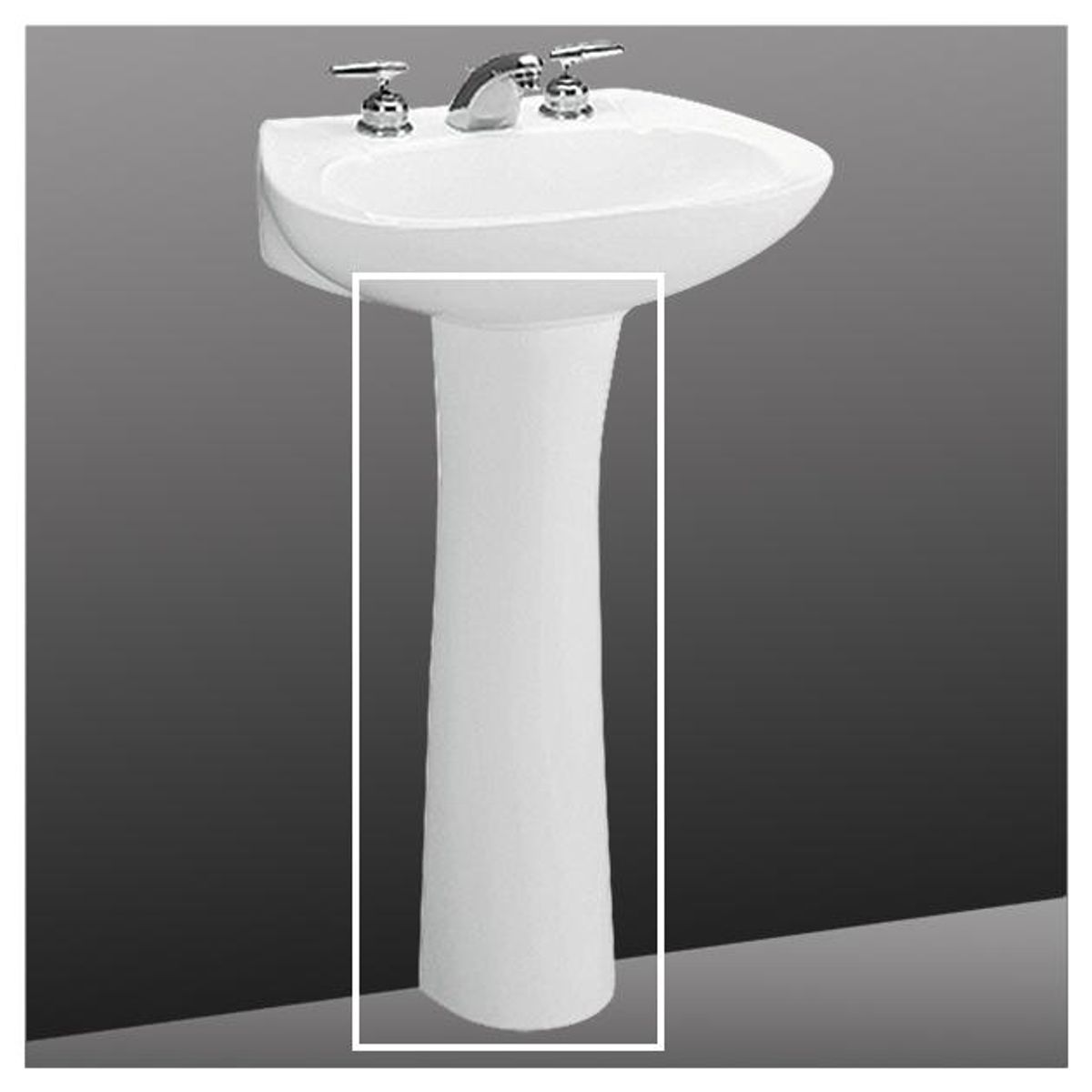 CORONA - Pedestal para lavamanos Máximo blanco