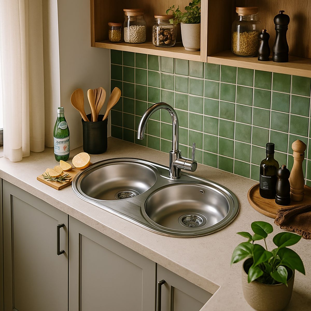 TEKA - Lavaplatos Empotrado 2 Cubeta(s) 84x18.5x44 cm Acero inoxidable