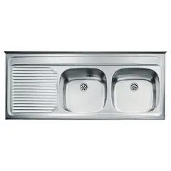 TEKA - Lavaplatos Sobreponer 2 Cubeta(s) 120x15.5x50 cm Acero inoxidable
