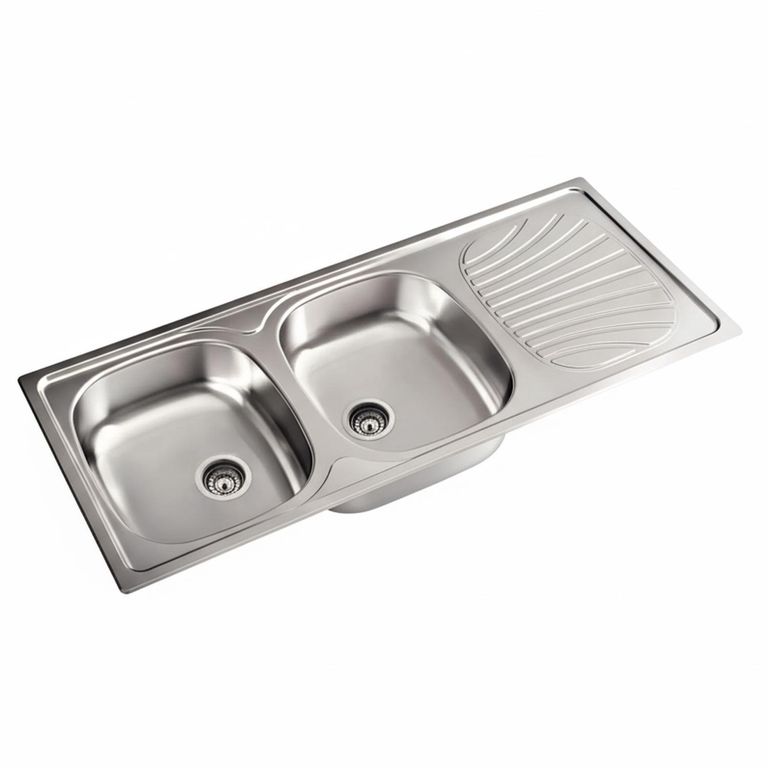 Lavaplatos 2 Cubeta(s) 123.5x15x43 cm Acero inoxidable