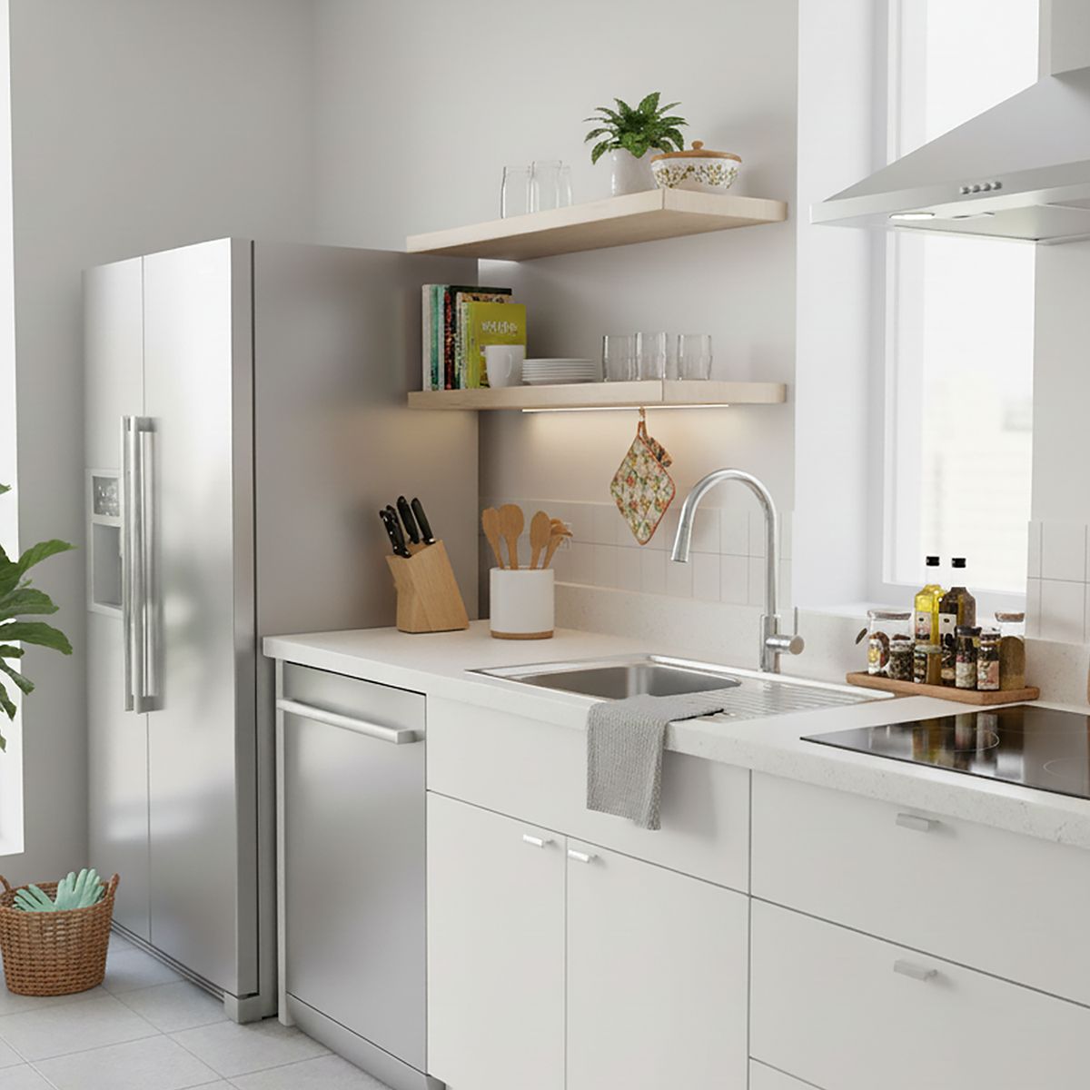 TRAMONTINA - Lavaplatos 1 Cubeta(s) 43.5x12.5x78 cm Acero inoxidable