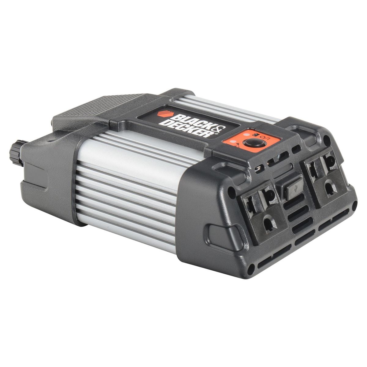 BLACK+DECKER - Inversor de corriente 12 V 400 W negro