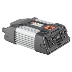 BLACK+DECKER - Inversor de corriente 12 V 400 W negro