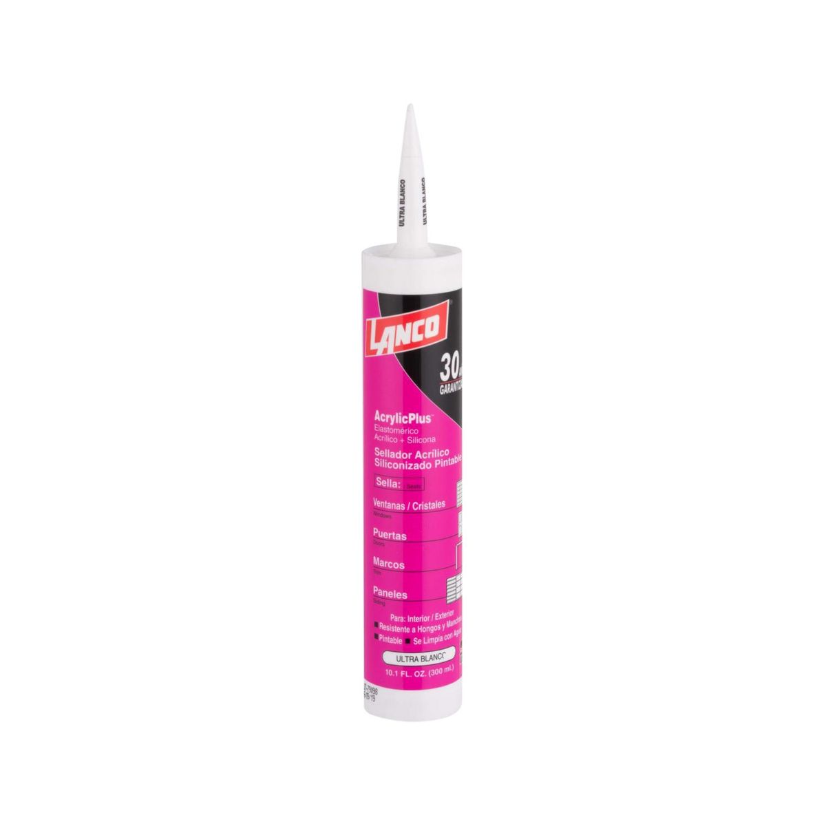 LANCO - Sellador Multiuso Lanco 300 ml Blanco Pintable Interior Exterior