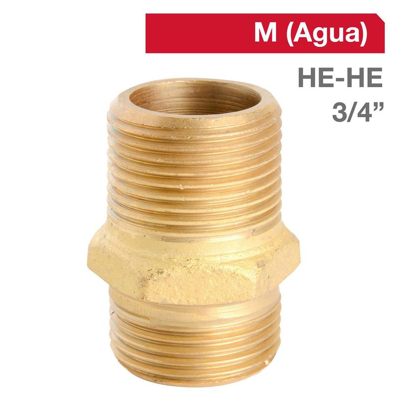 GRIFESA - Niple Bronce HE/HE 3/4"  1u