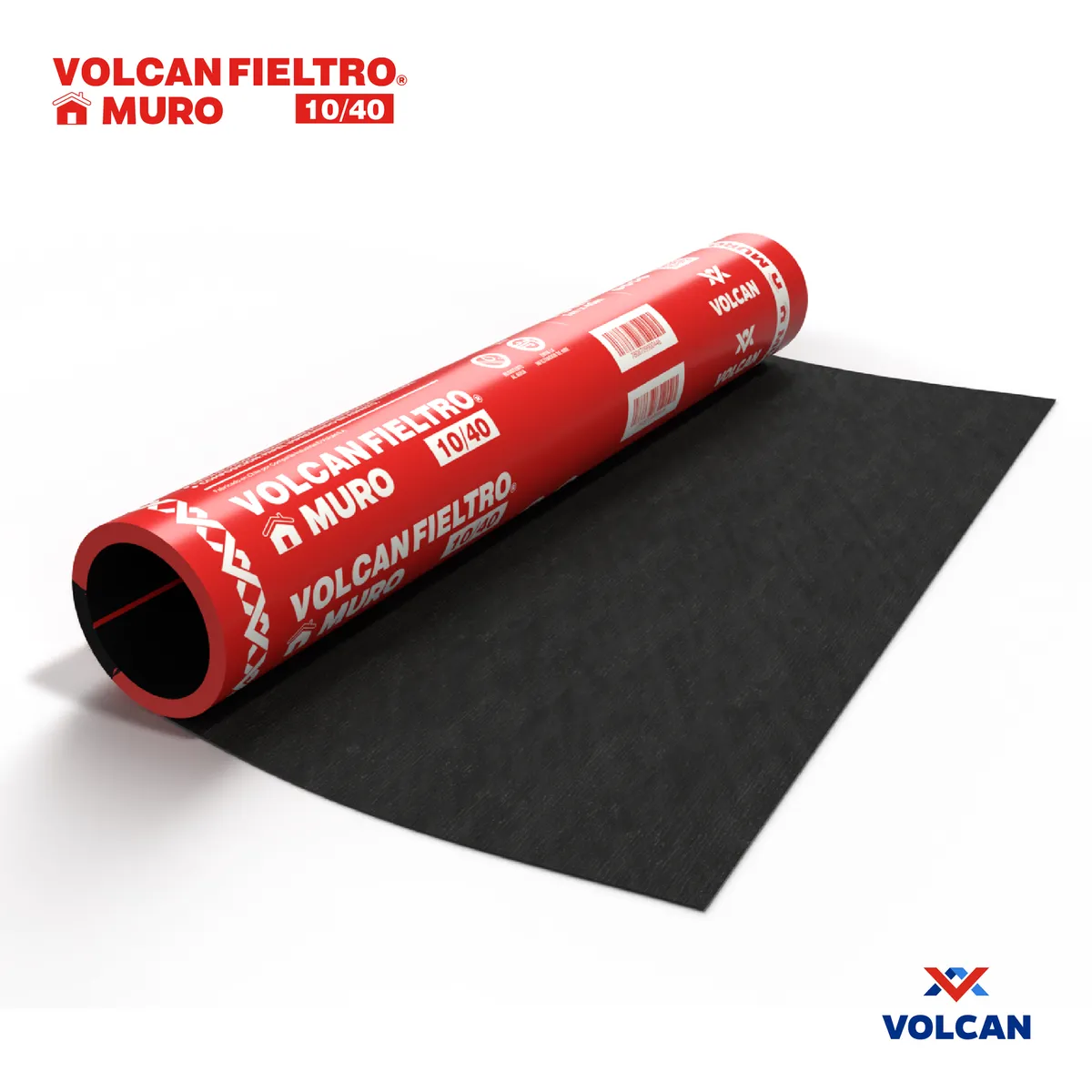 VOLCAN - 40 m2 10/40 Fieltro Asfáltico Liso