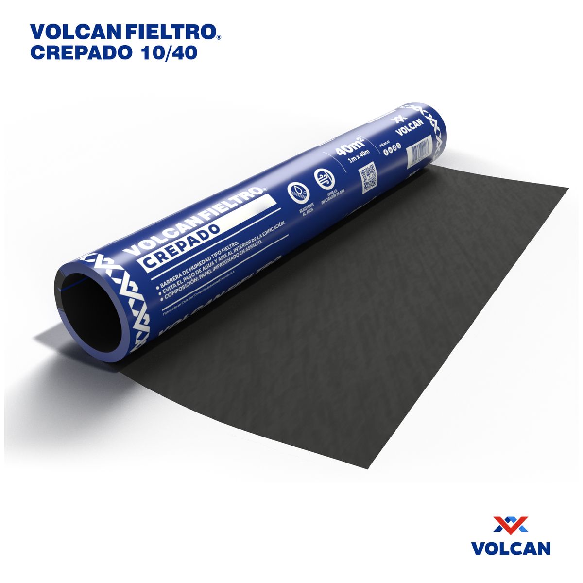 VOLCAN - Fieltro Asfáltico Crepado 40 M2 10/40