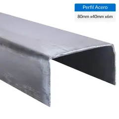 GENERICO - Perfil Canal Acero 80x40x2mm 6 m