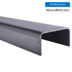 GENERICO - Perfil Canal Acero 80x40x3mm 6 m