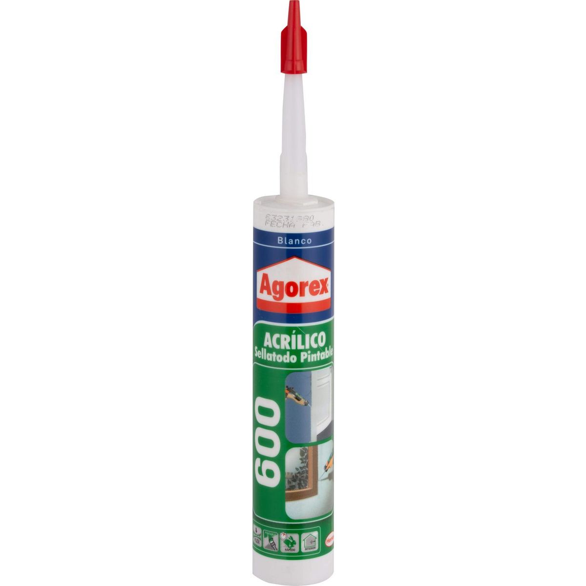 AGOREX - Sellador Agorex Blanco 300 ml Pintable para Marcos y Ventanas