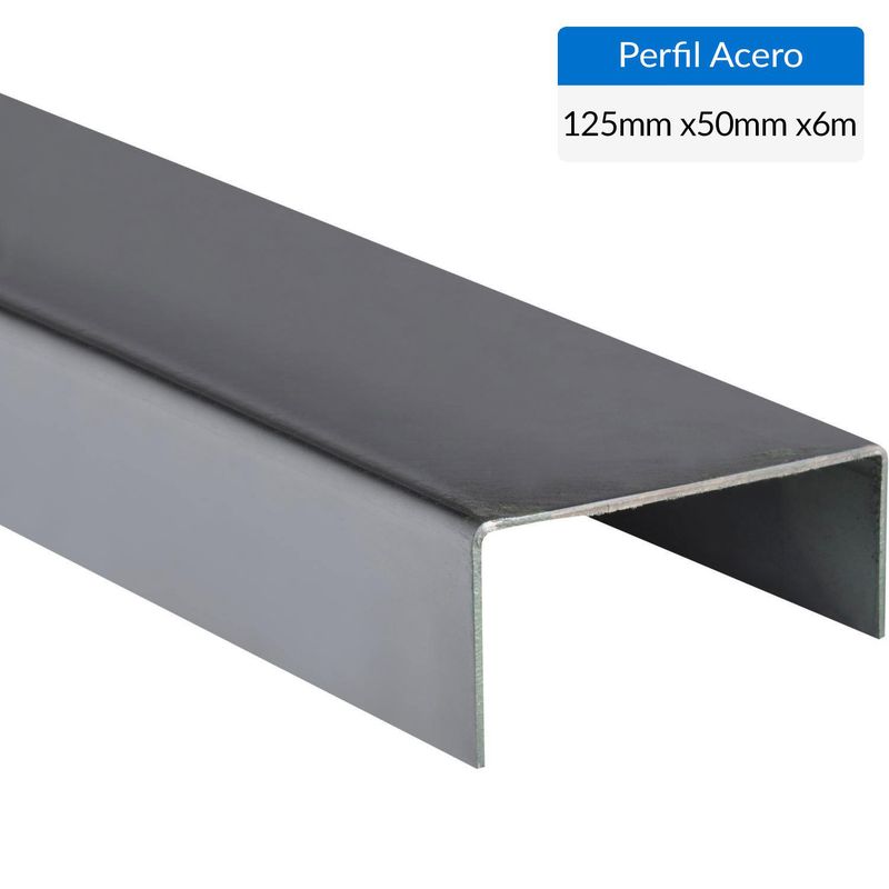 GENERICO - Perfil Canal Acero 125x50x3mm 6 m