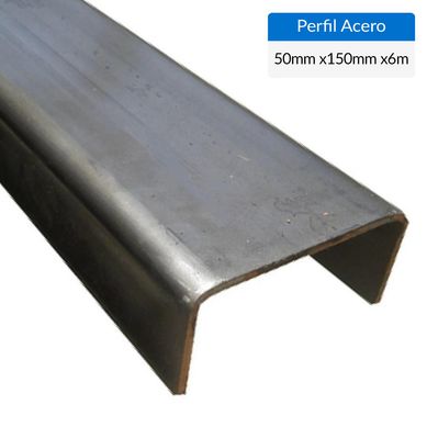 Perfil Canal Acero 150x4 mm 6 m