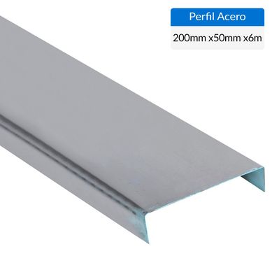Perfil Canal Acero 200x2 mm 6 m