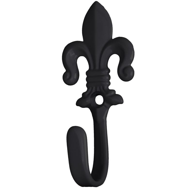 DECOROD - Set de ganchos para barra de cortina 2 unidades negro
