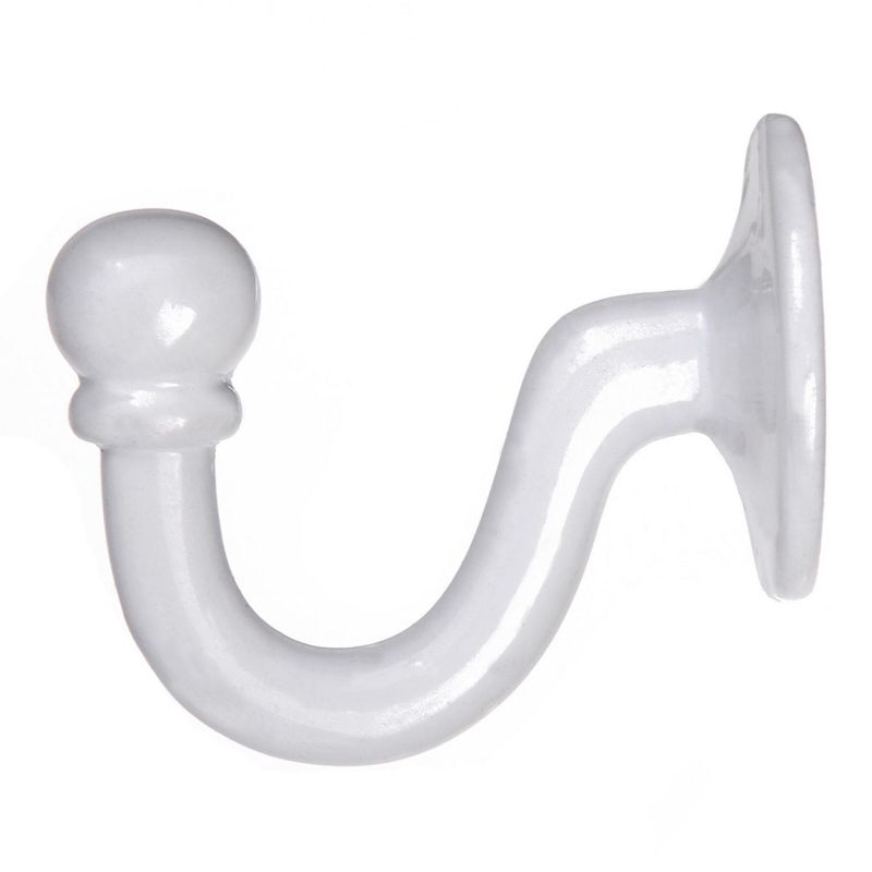 DECOROD - Set de ganchos para barra de cortina 2 unidades blanco
