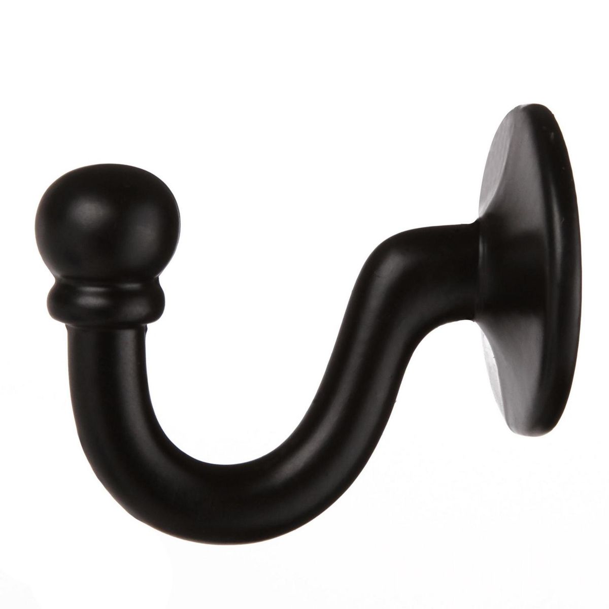 DECOROD - Set De Ganchos Para Barra De Cortina 2 Unidades Negro