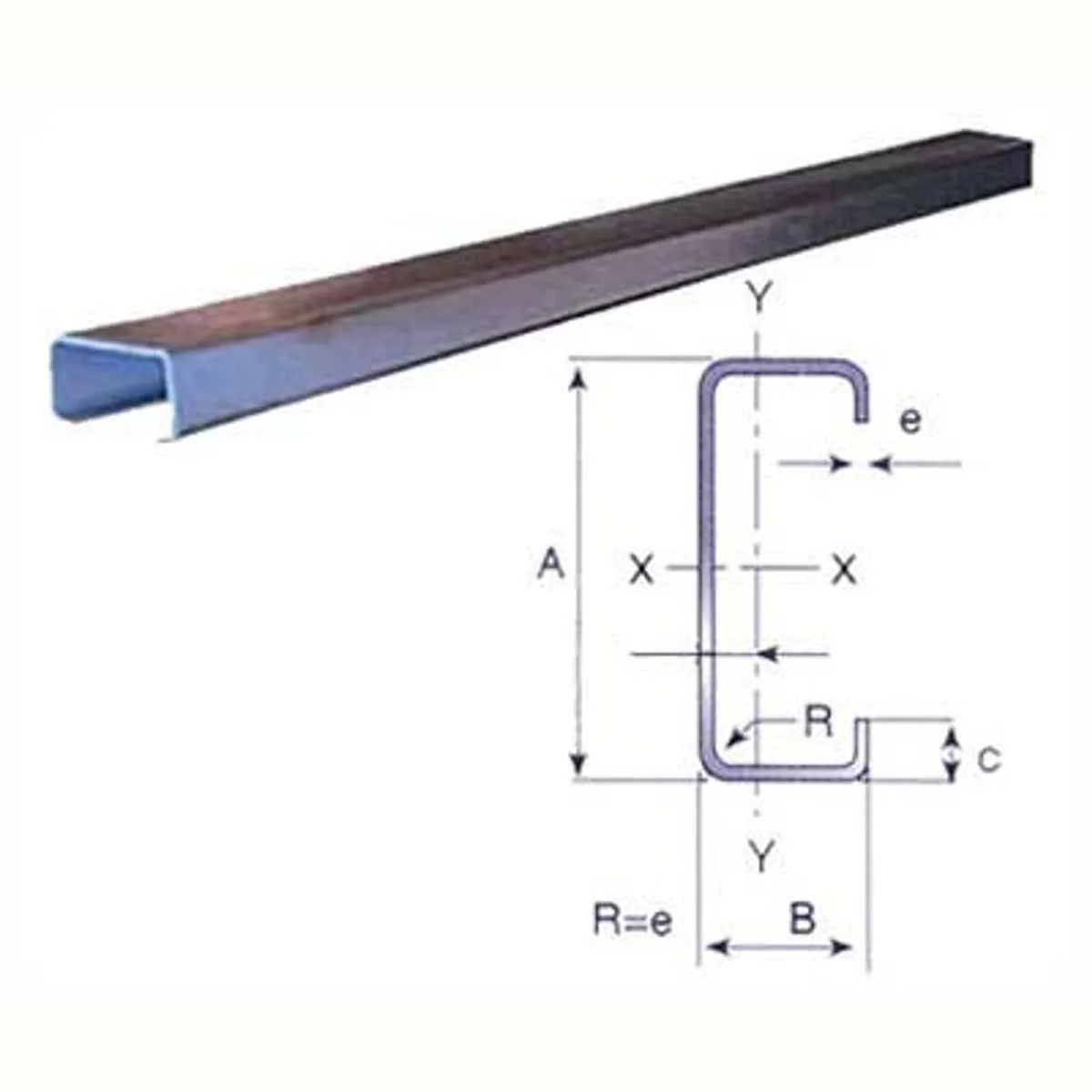 ACMA - Perfil Costanera Acero 200x50x15x3 mm 6 m