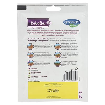 Imagen 2 del producto Semilla Cebolla 5 gr Sachet