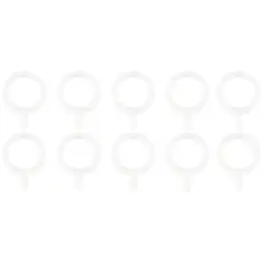DECOROD - Set de argollas para cortina 10 unidades blanco