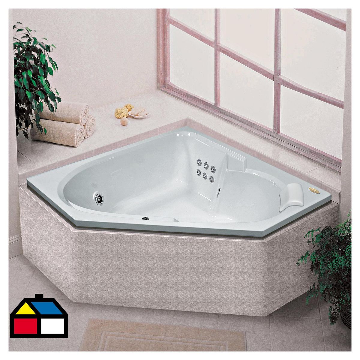 JACUZZI - Tina Hidromasaje 152 x 152 x 50 cm Bionda G2 Izquierda 5 Jets