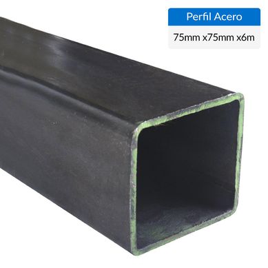 Perfil Cuadrado Acero 75x3 mm 6 m