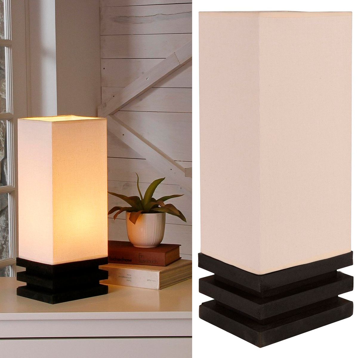 CAROLD STEVENS - Lámpara Velador Sima Blanco 16x39 cm