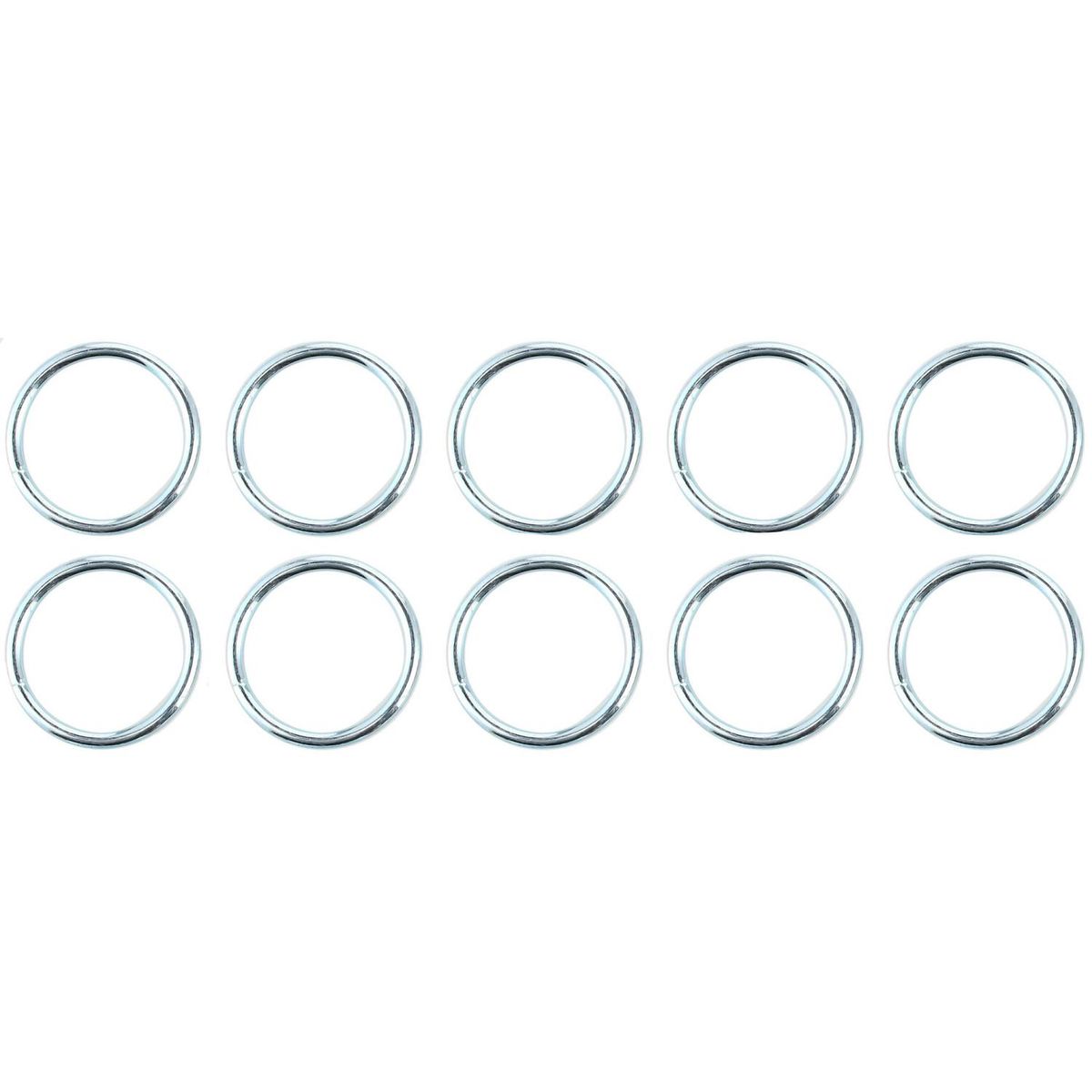 DECOROD - Set de argollas para cortina 10 unidades cromado