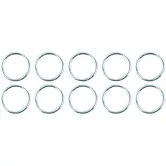 DECOROD - Set de argollas para cortina 10 unidades cromado