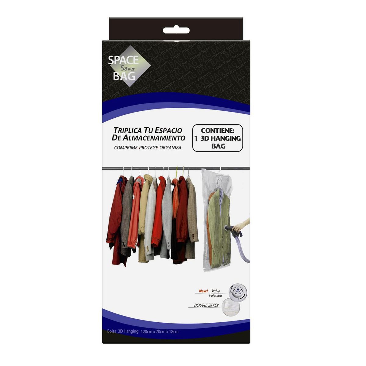 SPACE BAG - Bolsa Almacenaje al Vacío 15x42x100 cm Transparente