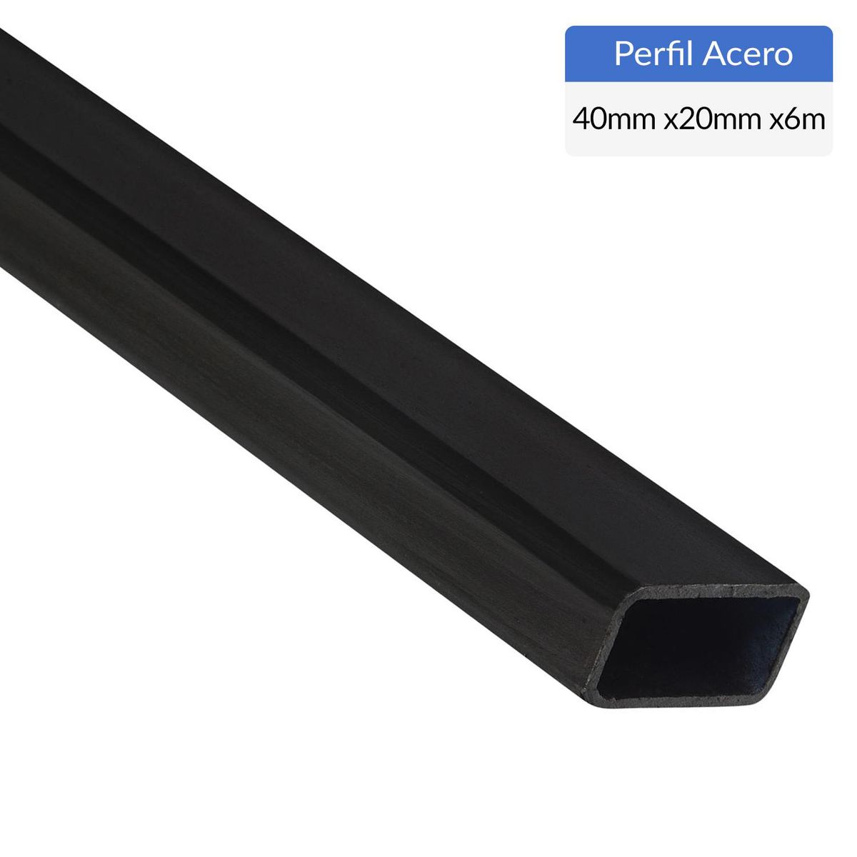 GENERICO - Perfil Rectangular Acero 40x20x2 mm 6 m