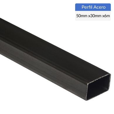 Perfil Rectangular Acero 50x2 mm 6 m