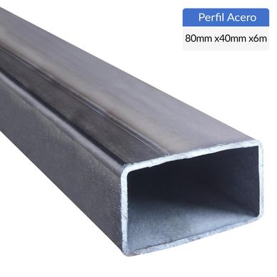 Perfil Rectangular Acero 80x2 mm 6 m