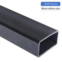 GENERICO - Perfil Rectangular Acero 80x40x3 mm 6 m