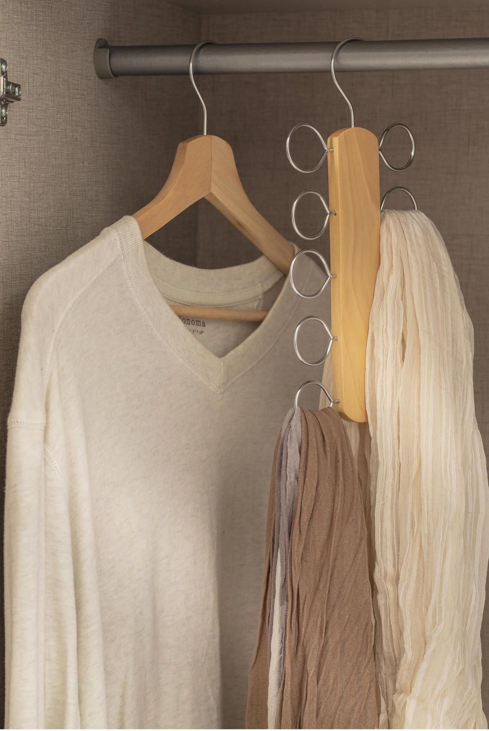 JUST HOME COLLECTION - Colgador para Pañuelos Madera Natural