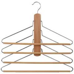 JUST HOME COLLECTION - Colgador para Ahorro de Espacio Madera Natural
