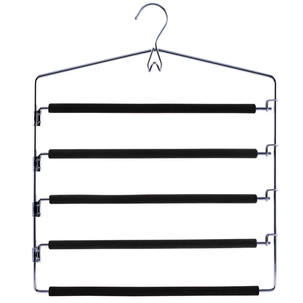 JUST HOME COLLECTION - Colgador de ropa metal con 5 barras con espuma