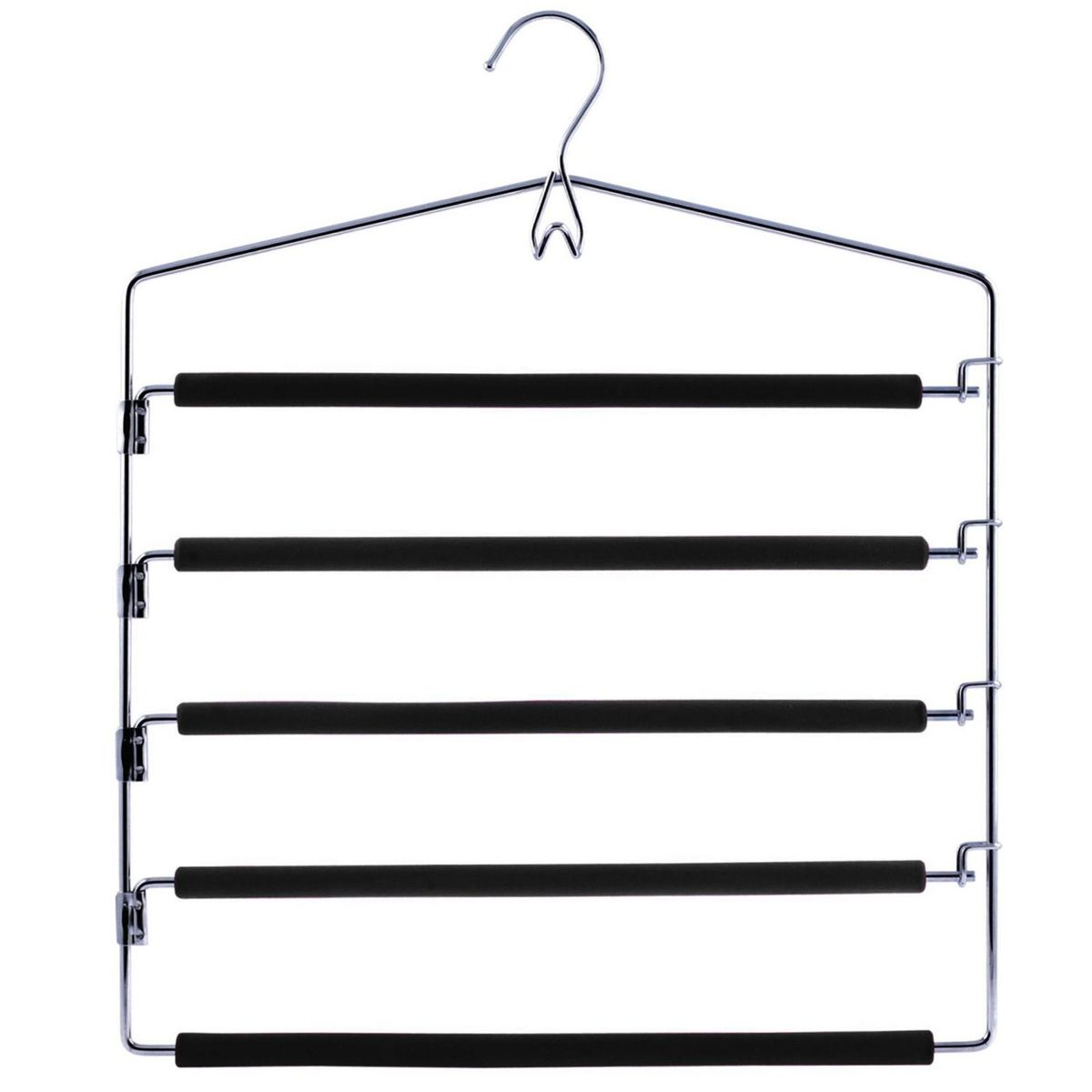 JUST HOME COLLECTION - Colgador de ropa metal con 5 barras con espuma